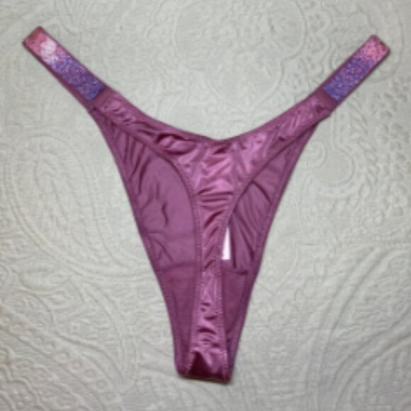 Victorias Secret Very Sexy Shine Strap Purple Vapor Bombshell PushUp Bra 36D Set - Picture 13 of 14